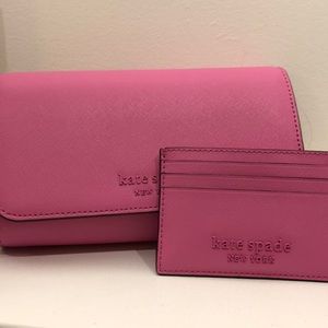 New💕Kate spade flap crossbody and card holder